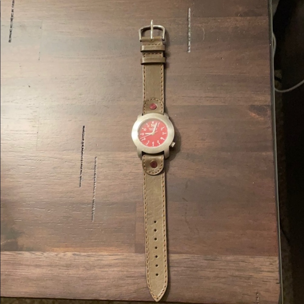 Victorinox Swiss Army red dial quartz watch